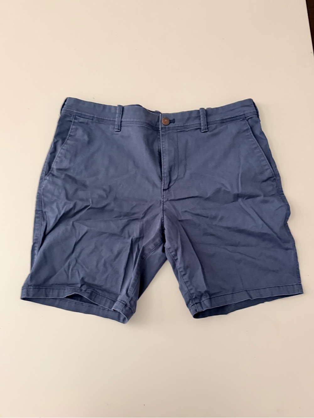 Express Men's Slate Blue Flat-Front Shorts